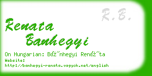renata banhegyi business card